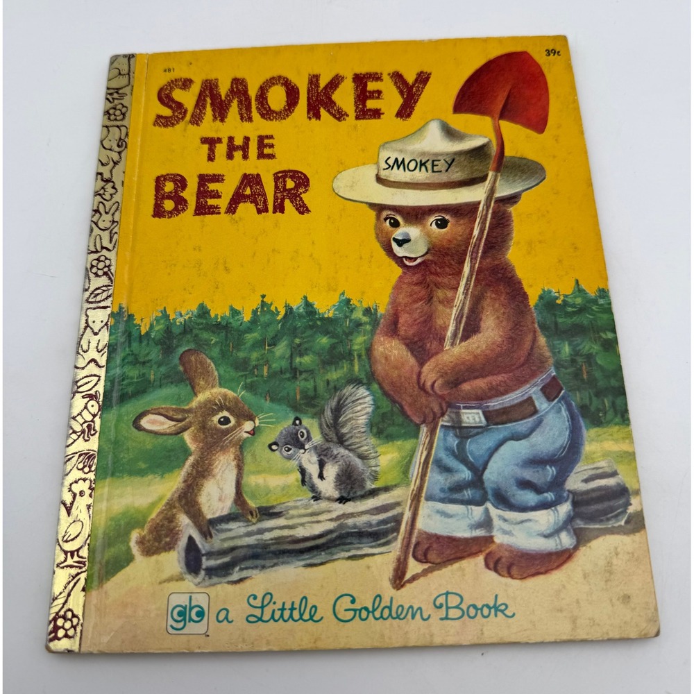 Smokey the Bear Little Golden Book 1970 Edition Vintage Childrens Story